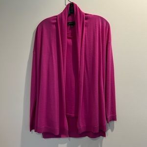 Lightweight hot pink cashmere sweater set